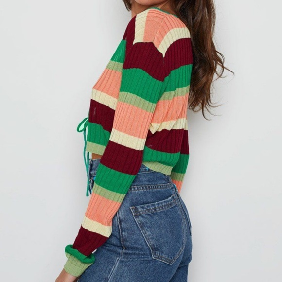 🌸Beginning Boutique | Godspeed Double Tie Knit Top - Picture 3 of 8